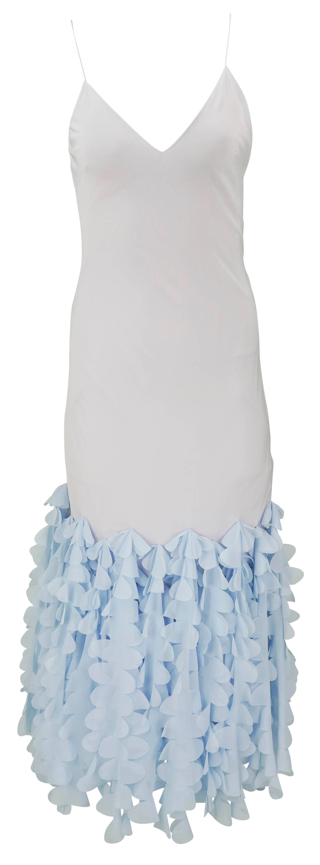 Brandon Maxwell The Jacqueline Embroidered Slip Dress in Purple Ice Melt - Discounts on Brandon Maxwell at UAL