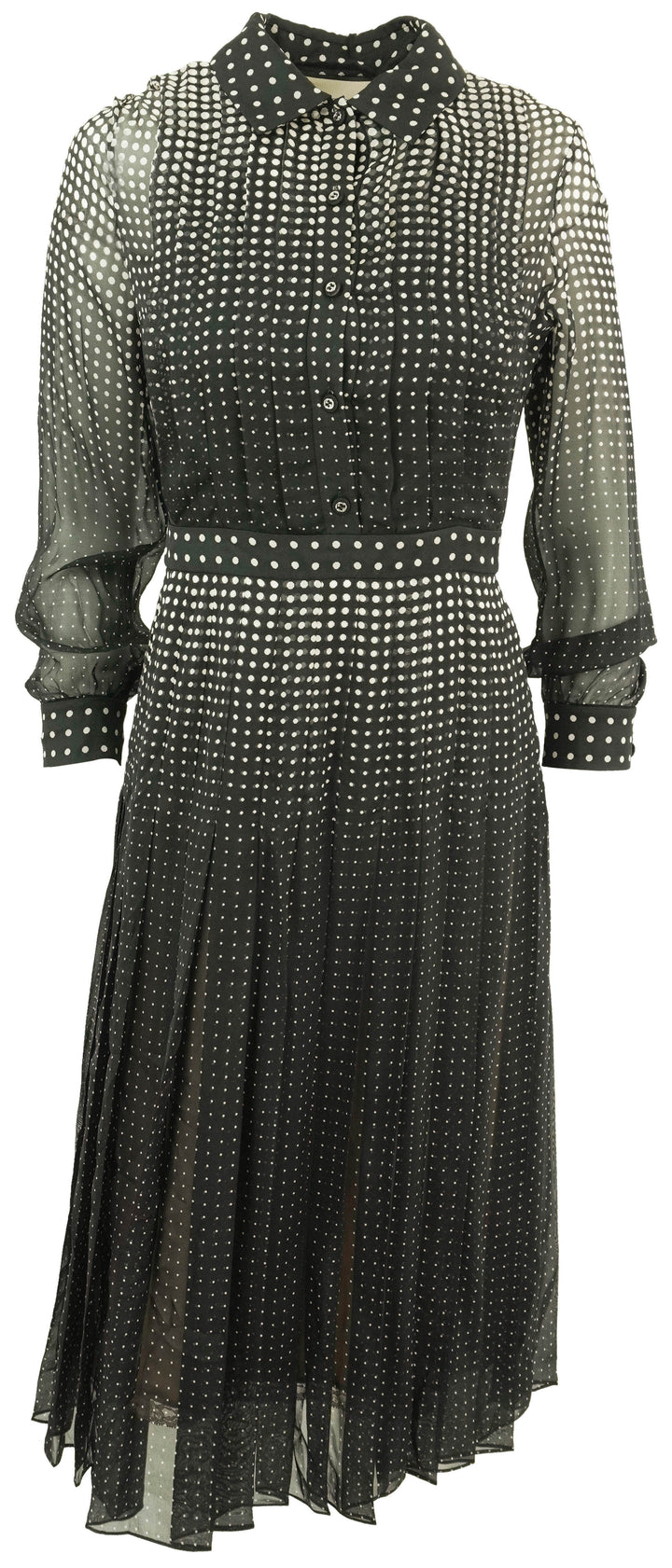 Gucci Sheer Polka Dot Dress in Black/White - Discounts on Gucci at UAL
