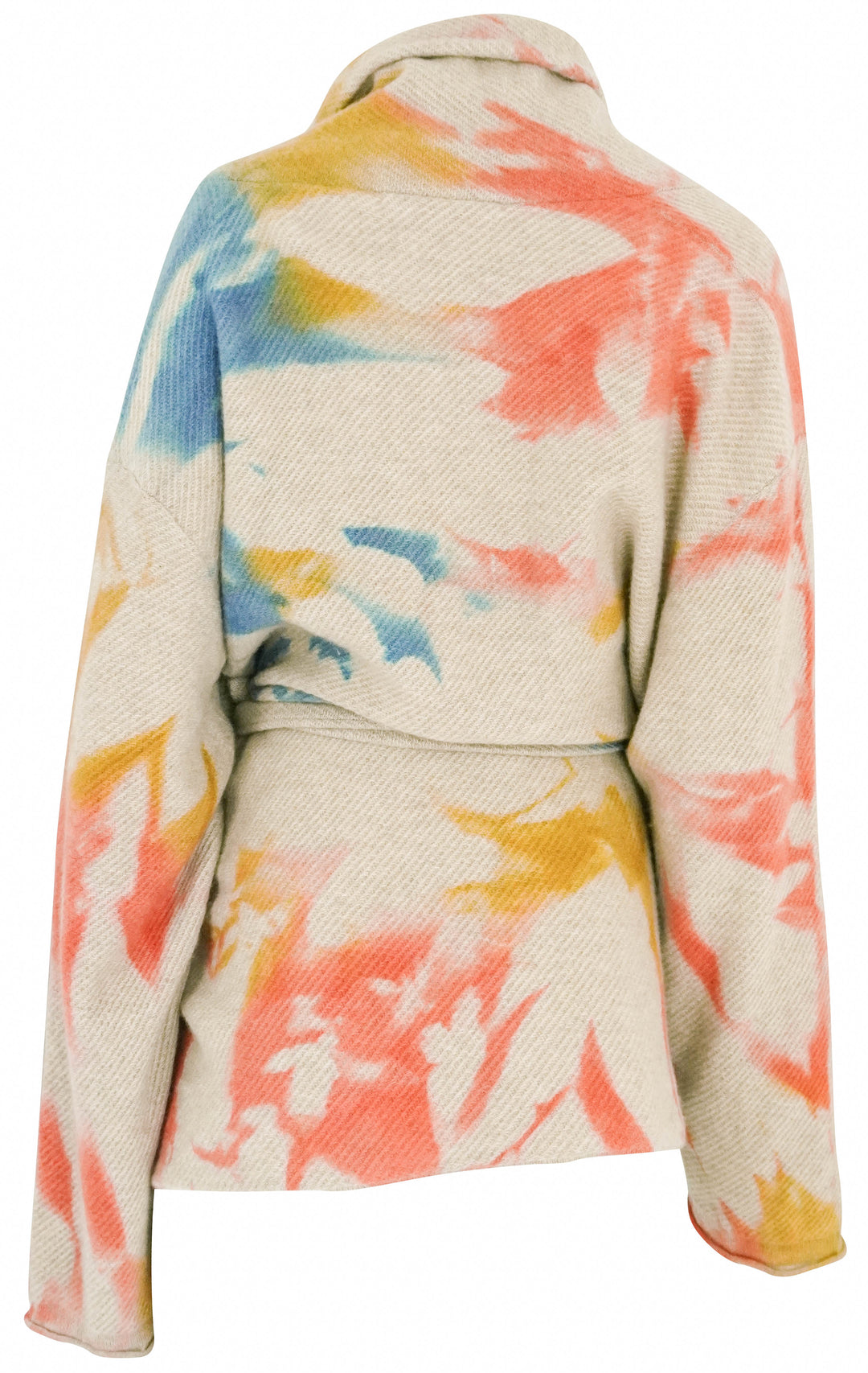 The Elder Statesman Tie-Dye Cardigan in Light Brown Multi - Discounts on The Elder Statesman at UAL