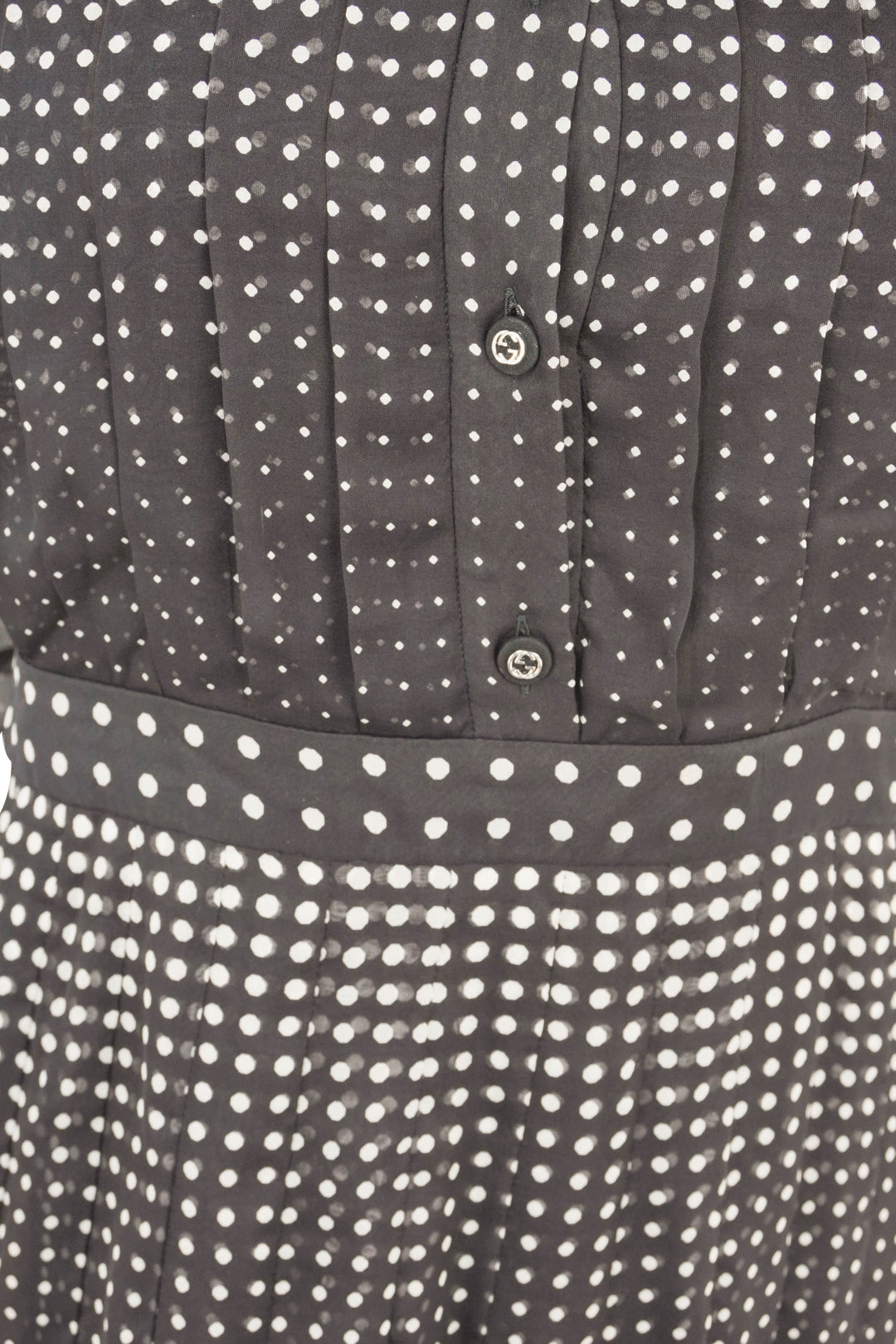 Gucci Sheer Polka Dot Dress in Black/White - Discounts on Gucci at UAL