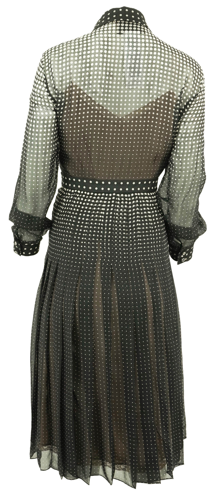 Gucci Sheer Polka Dot Dress in Black/White - Discounts on Gucci at UAL