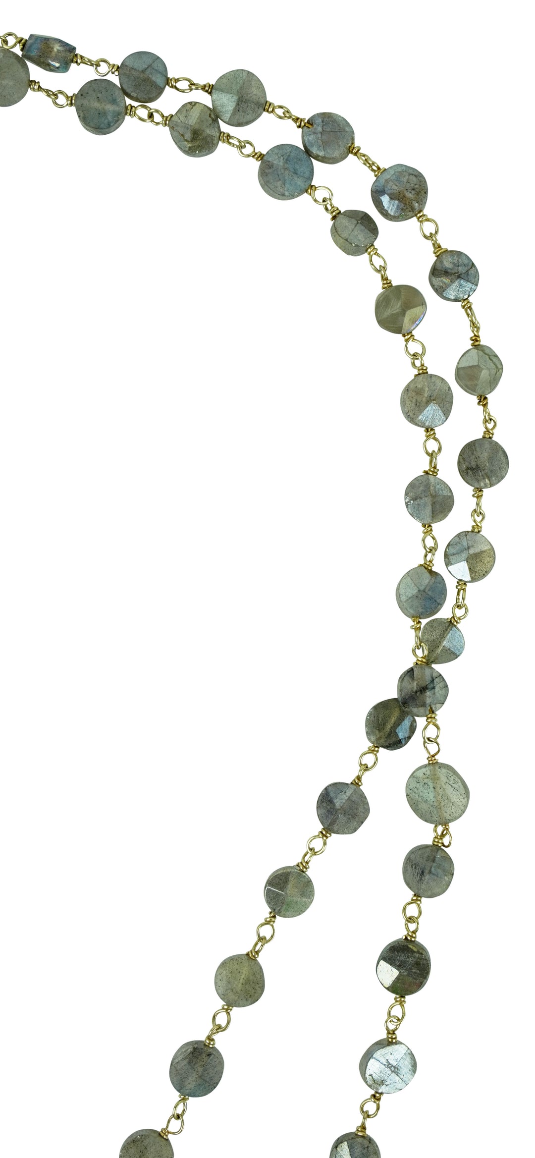 Ela Rae Diana Coin Necklace in Rainbow Moonstone - Discounts on Ela Rae at UAL