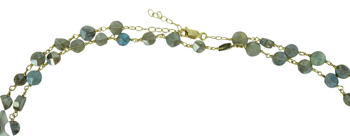Ela Rae Diana Coin Necklace in Rainbow Moonstone - Discounts on Ela Rae at UAL