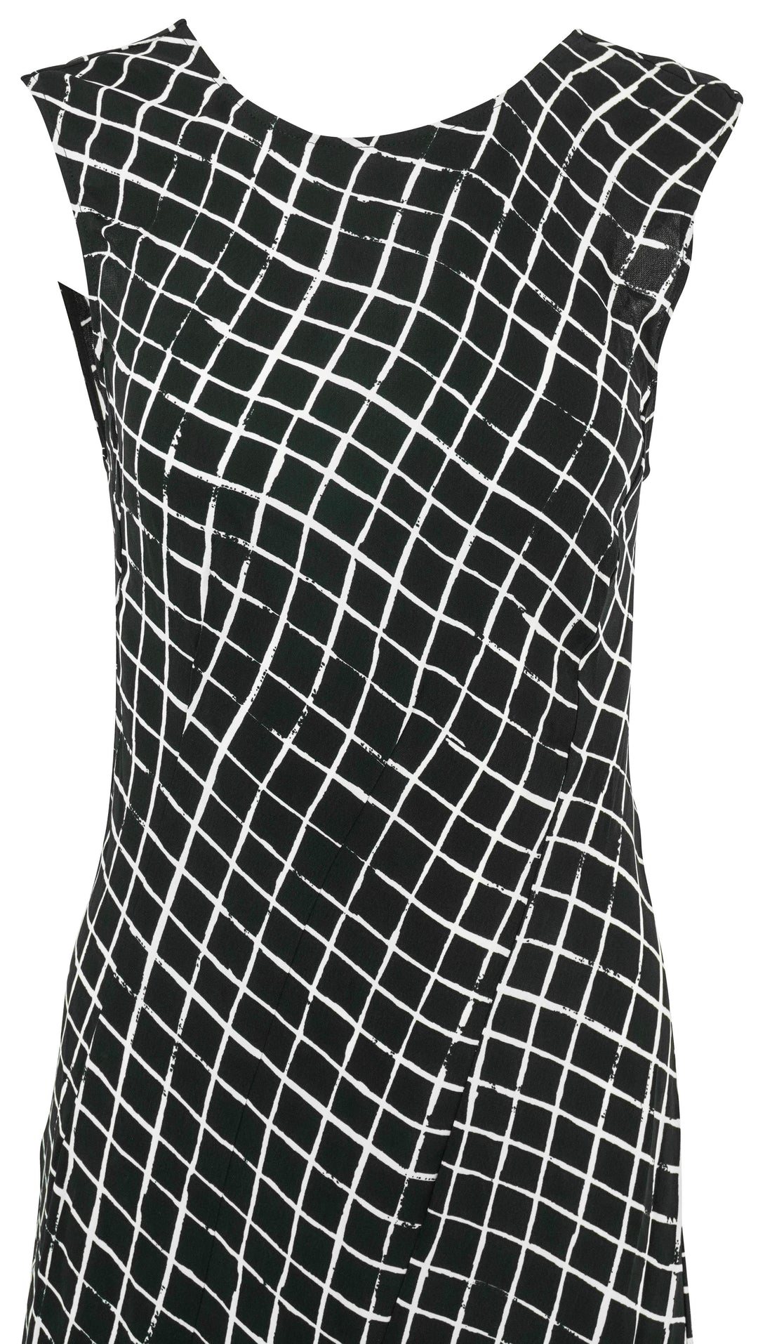 Dries Van Noten Checked Woven Dress in Black/White - Discounts on Dries Van Noten at UAL