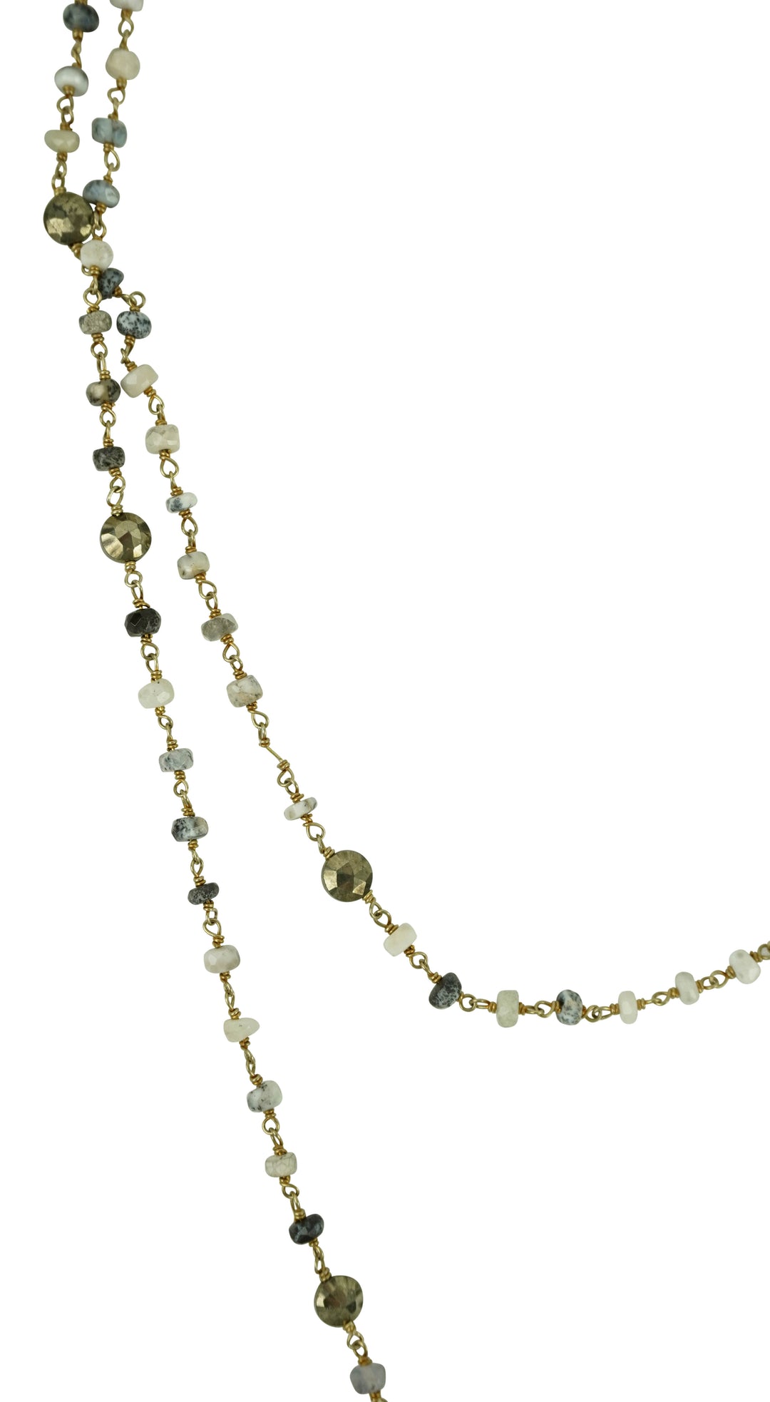 Ela Rae Diana Satellite Necklace in Dendrite Opal/Pyrite - Discounts on Ela Rae at UAL