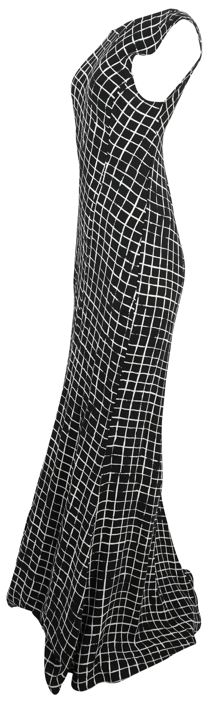 Dries Van Noten Checked Woven Dress in Black/White - Discounts on Dries Van Noten at UAL