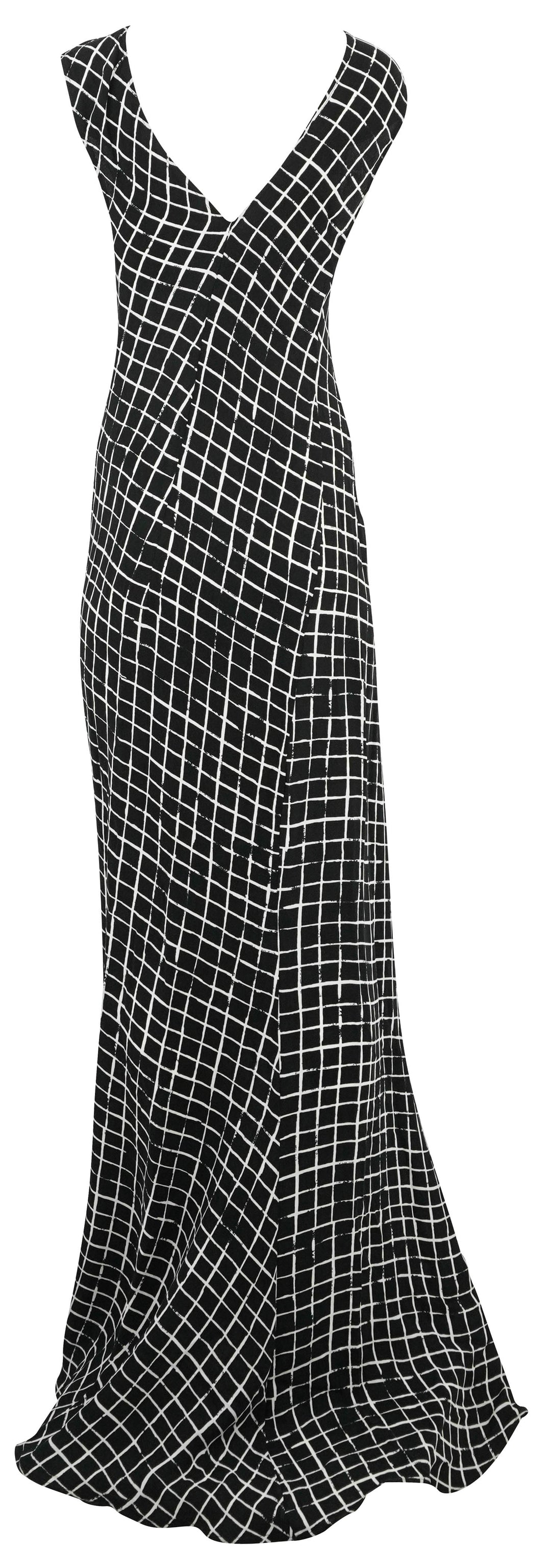 Dries Van Noten Checked Woven Dress in Black/White - Discounts on Dries Van Noten at UAL