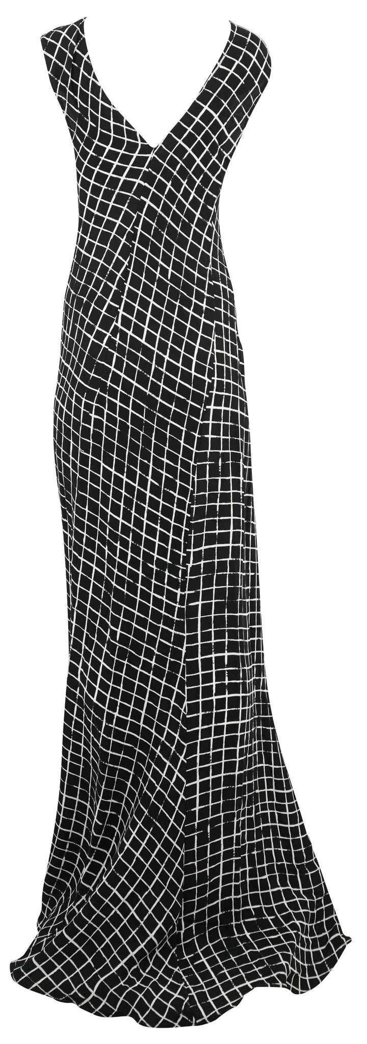 Dries Van Noten Checked Woven Dress in Black/White - Discounts on Dries Van Noten at UAL