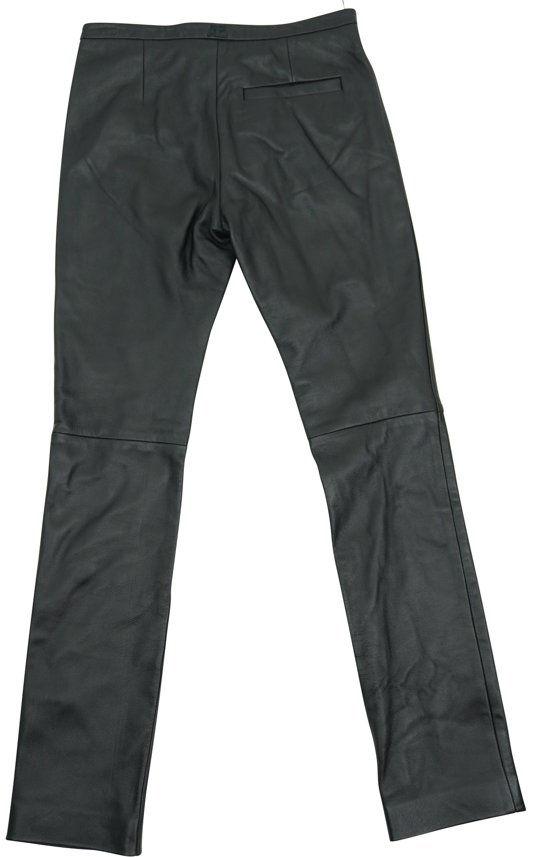 Courrèges Tailored Tube Vintage Leather Pants in Black - Discounts on Courrèges at UAL