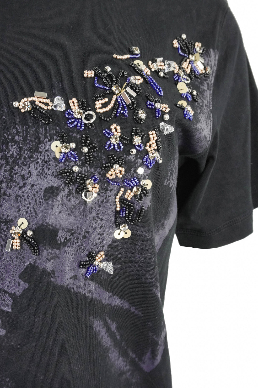 3.1 Phillip Lim Lace Impressions Tee in Black Multi - Discounts on Phillip Lim at UAL