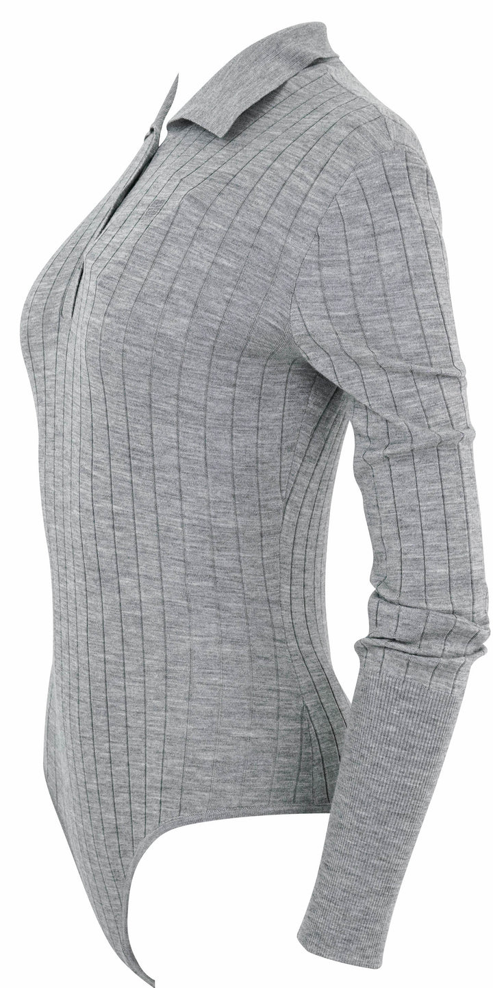 Givenchy Knit Bodysuit in Grey - Discounts on Givenchy at UAL