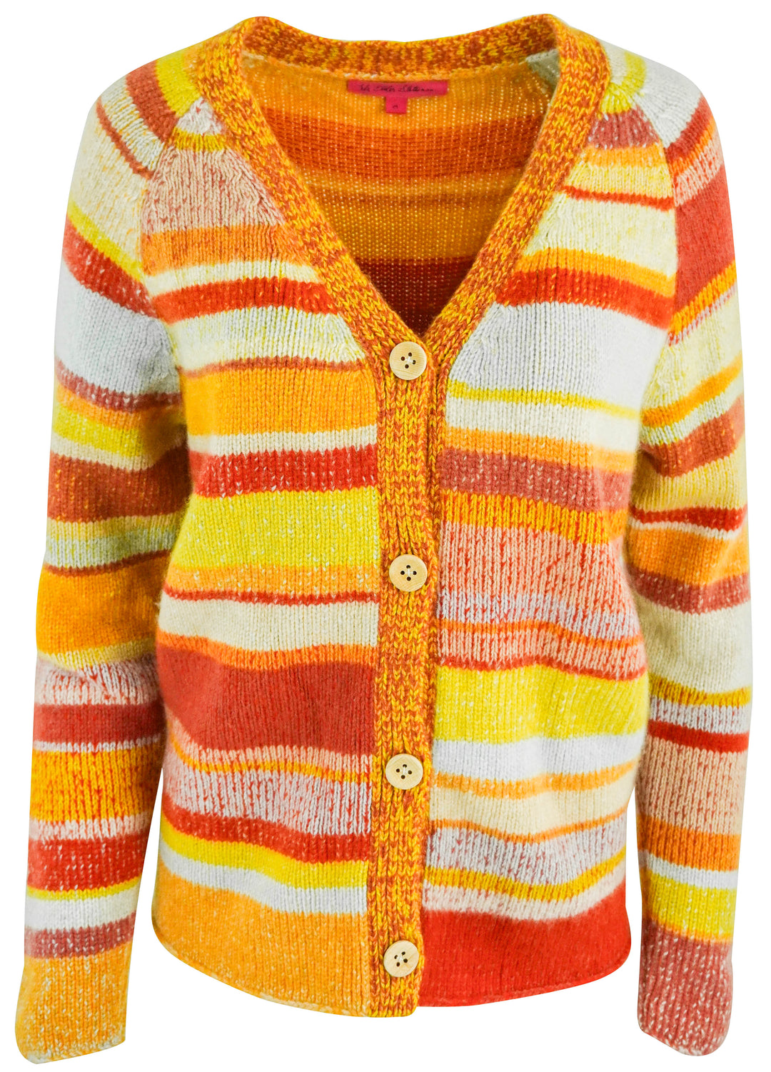 The Elder Statesman Striped Cardigan in Red and Orange - Discounts on The Elder Statesman at UAL