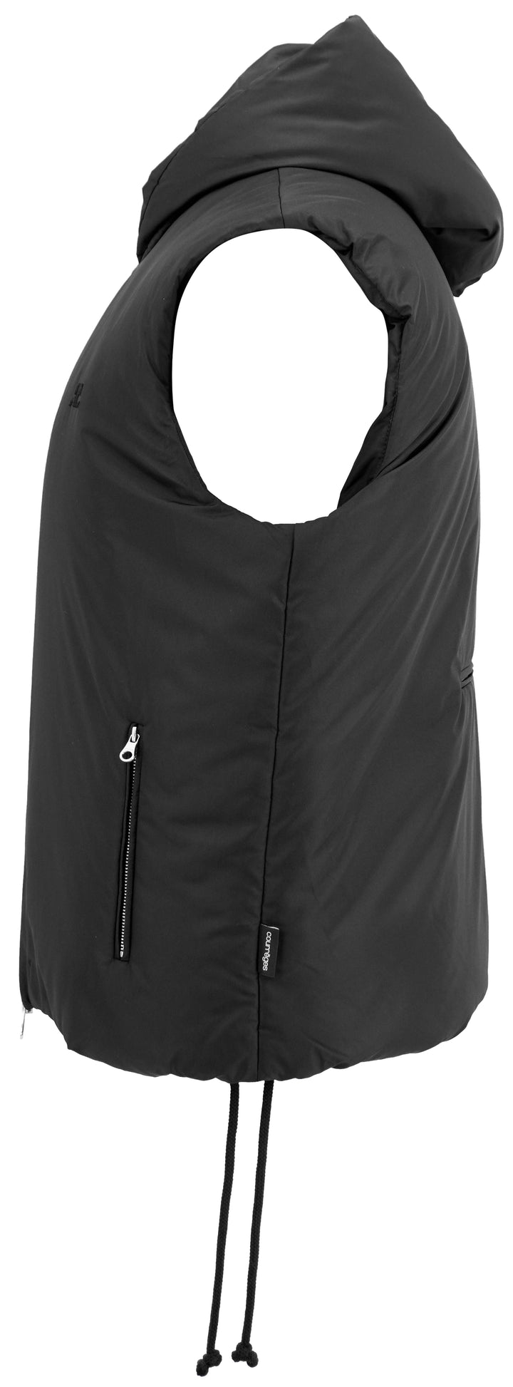 Courrèges Puffer Vest in Black - Discounts on Courrèges at UAL