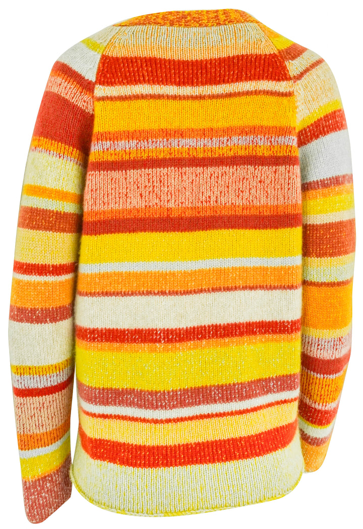 The Elder Statesman Striped Cardigan in Red and Orange - Discounts on The Elder Statesman at UAL