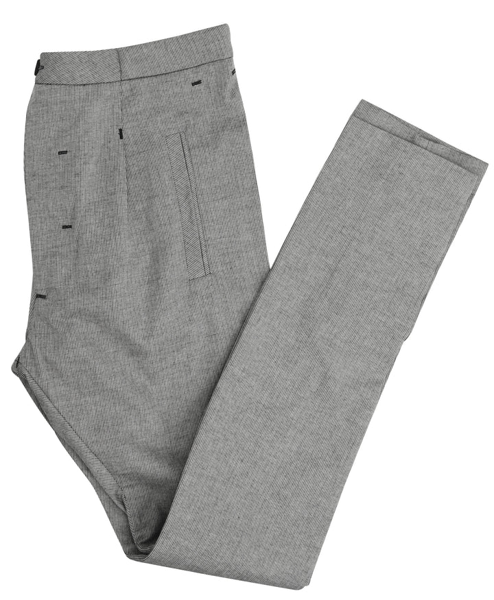 Boris Bidjan Saberi Striped Trousers in Black/White - Discounts on Boris Bidjan Saberi at UAL