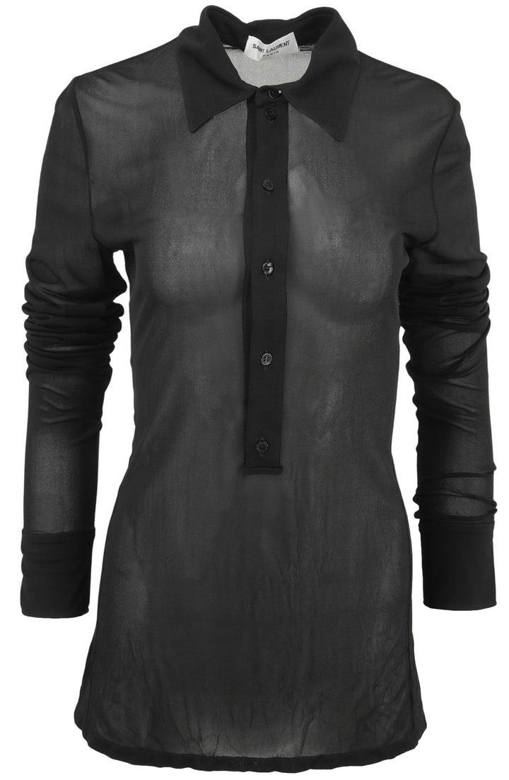 Saint Laurent Transparent Shirt in Black - Discounts on Saint Laurent at UAL