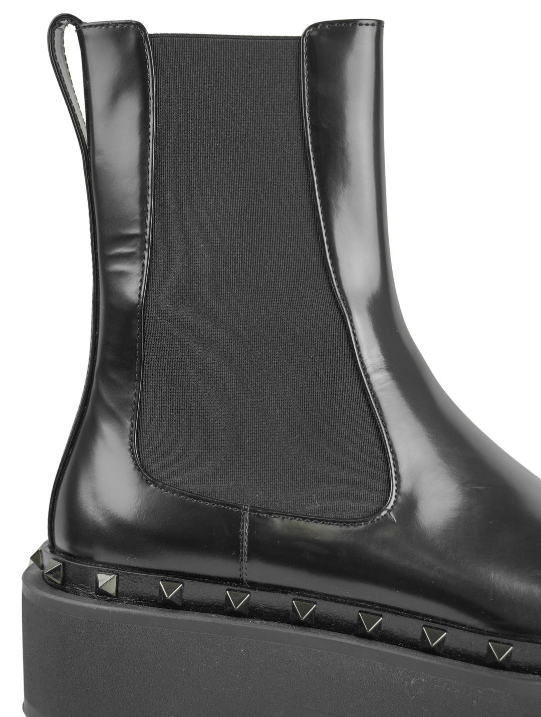 Valentino Beatle Boots with Mini Rock Studs in Black - Discounts on Valentino at UAL