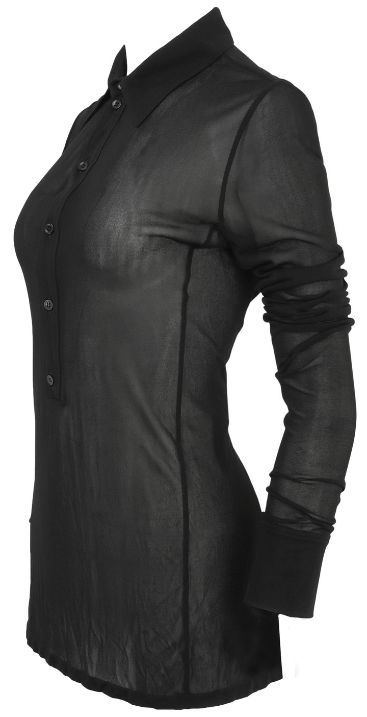 Saint Laurent Transparent Shirt in Black - Discounts on Saint Laurent at UAL