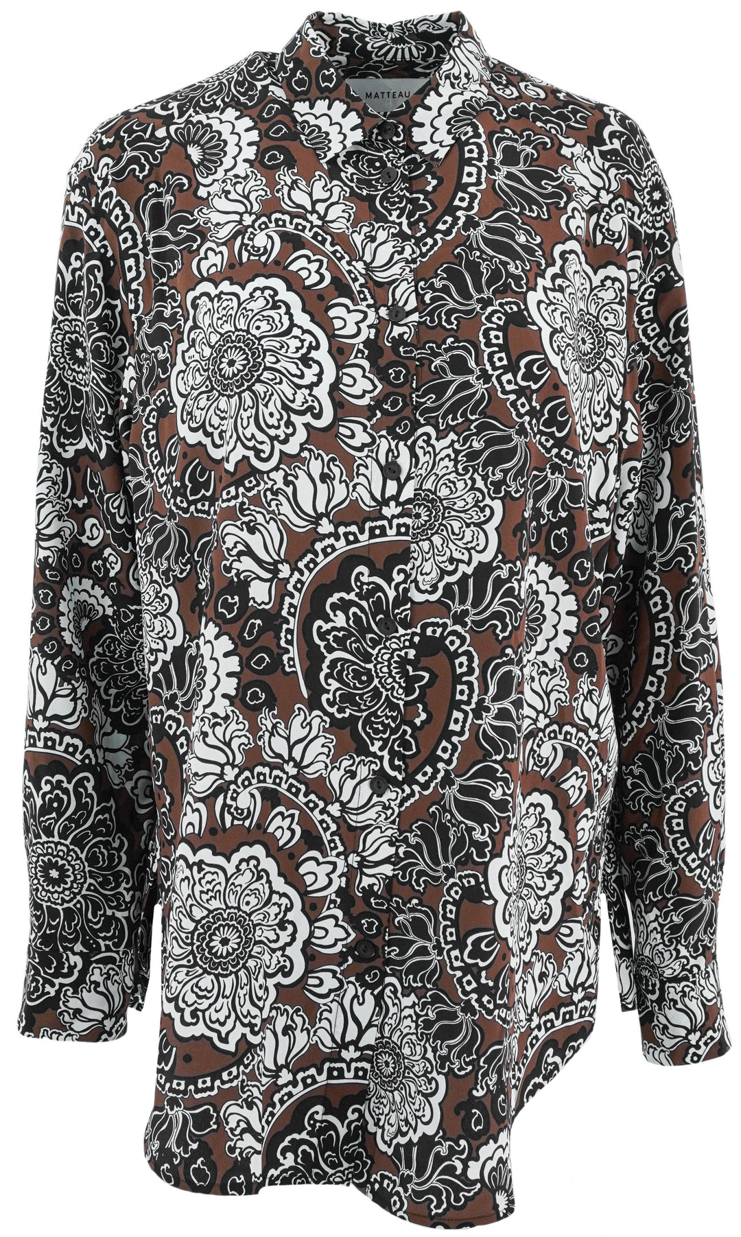 Matteau Floral Shirt in Brown - Discounts on Matteau at UAL