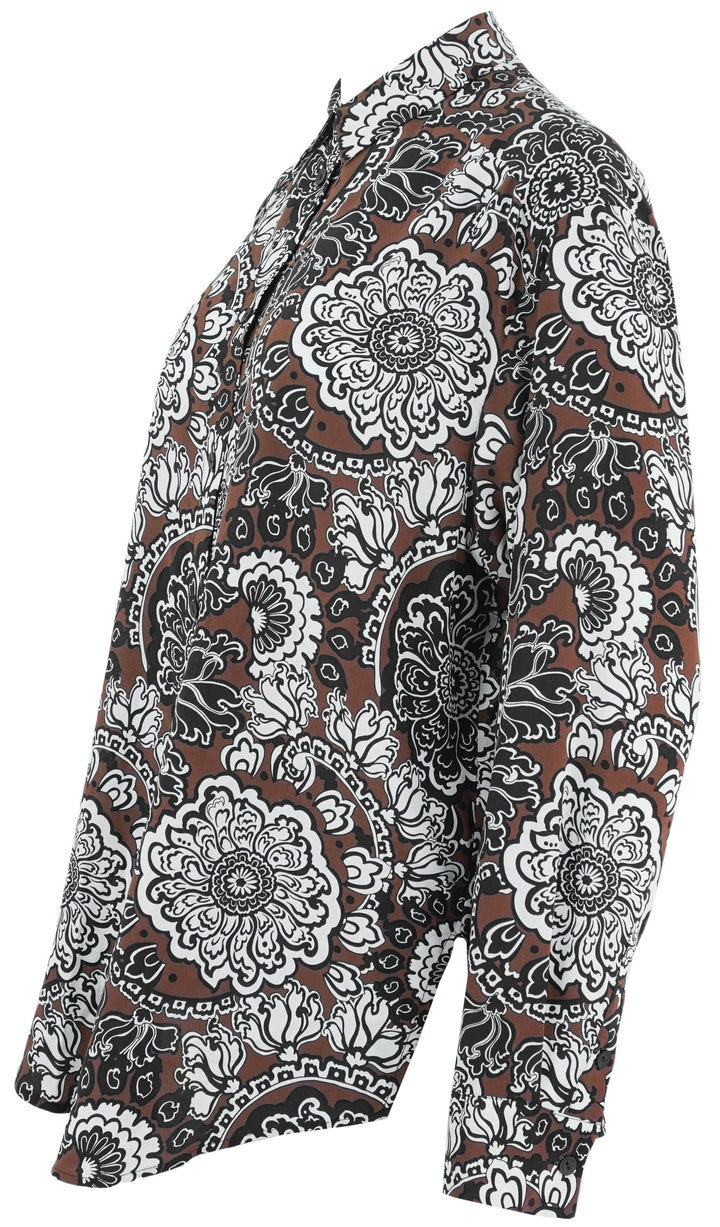 Matteau Floral Shirt in Brown - Discounts on Matteau at UAL