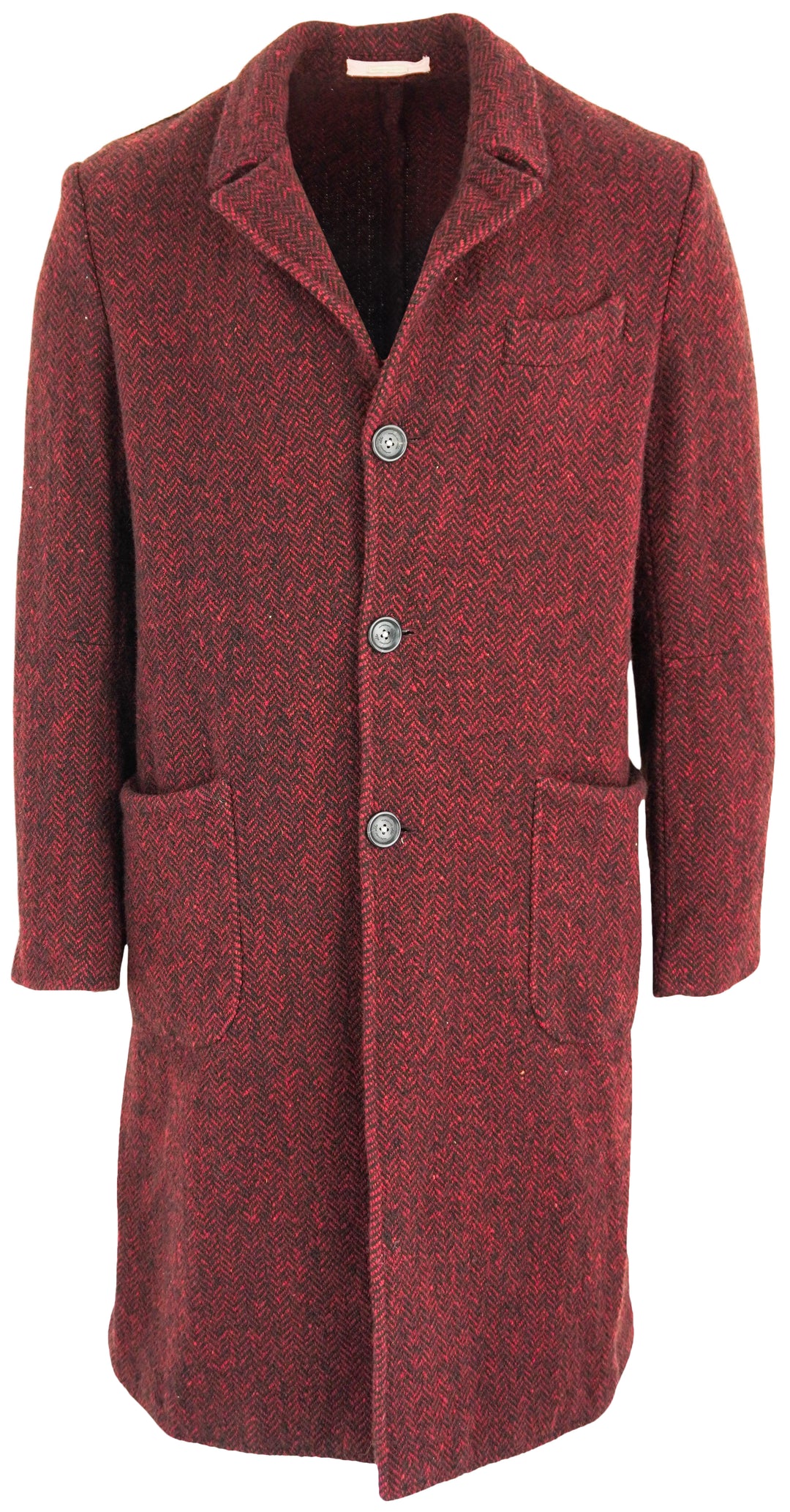 Massimo Alba Pontiac Herringbone Virgin Wool Coat in Red - Discounts on Massimo Alba at UAL