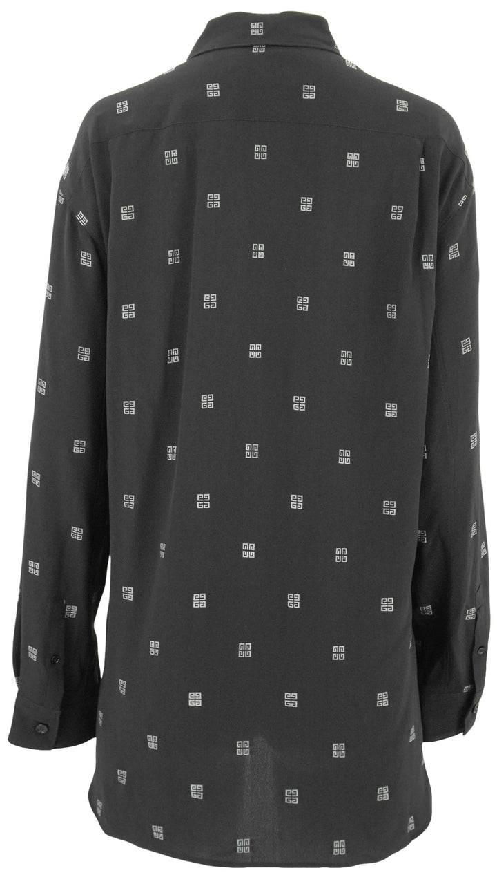 Givenchy Oversized Shirt in Black and Silver - Discounts on Givenchy at UAL