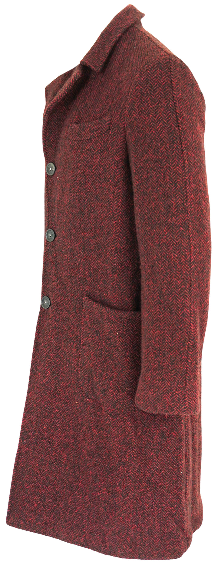 Massimo Alba Pontiac Herringbone Virgin Wool Coat in Red - Discounts on Massimo Alba at UAL