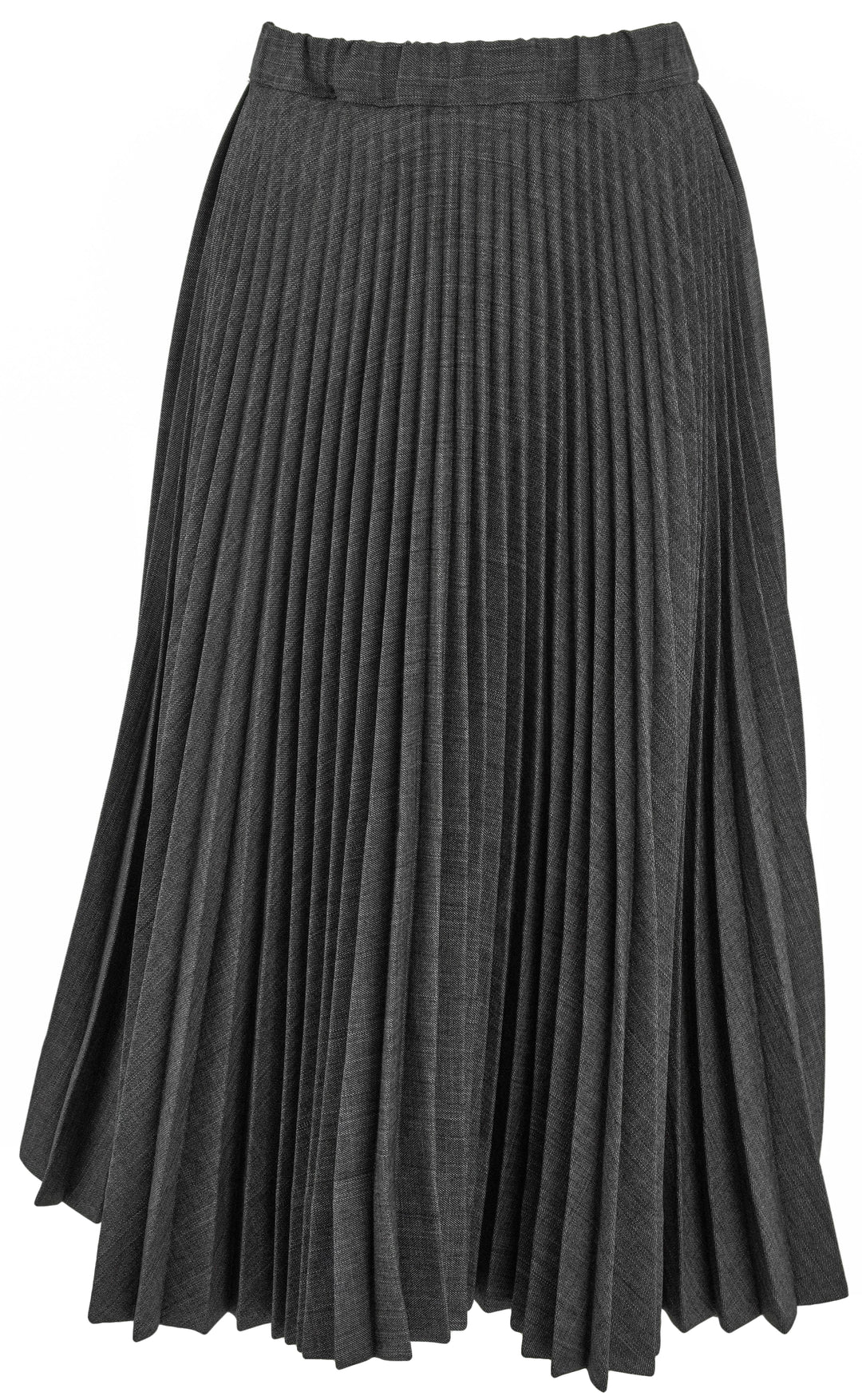 Plan C Pleated Skirt in Melange Black/White - Discounts on PLAN C at UAL