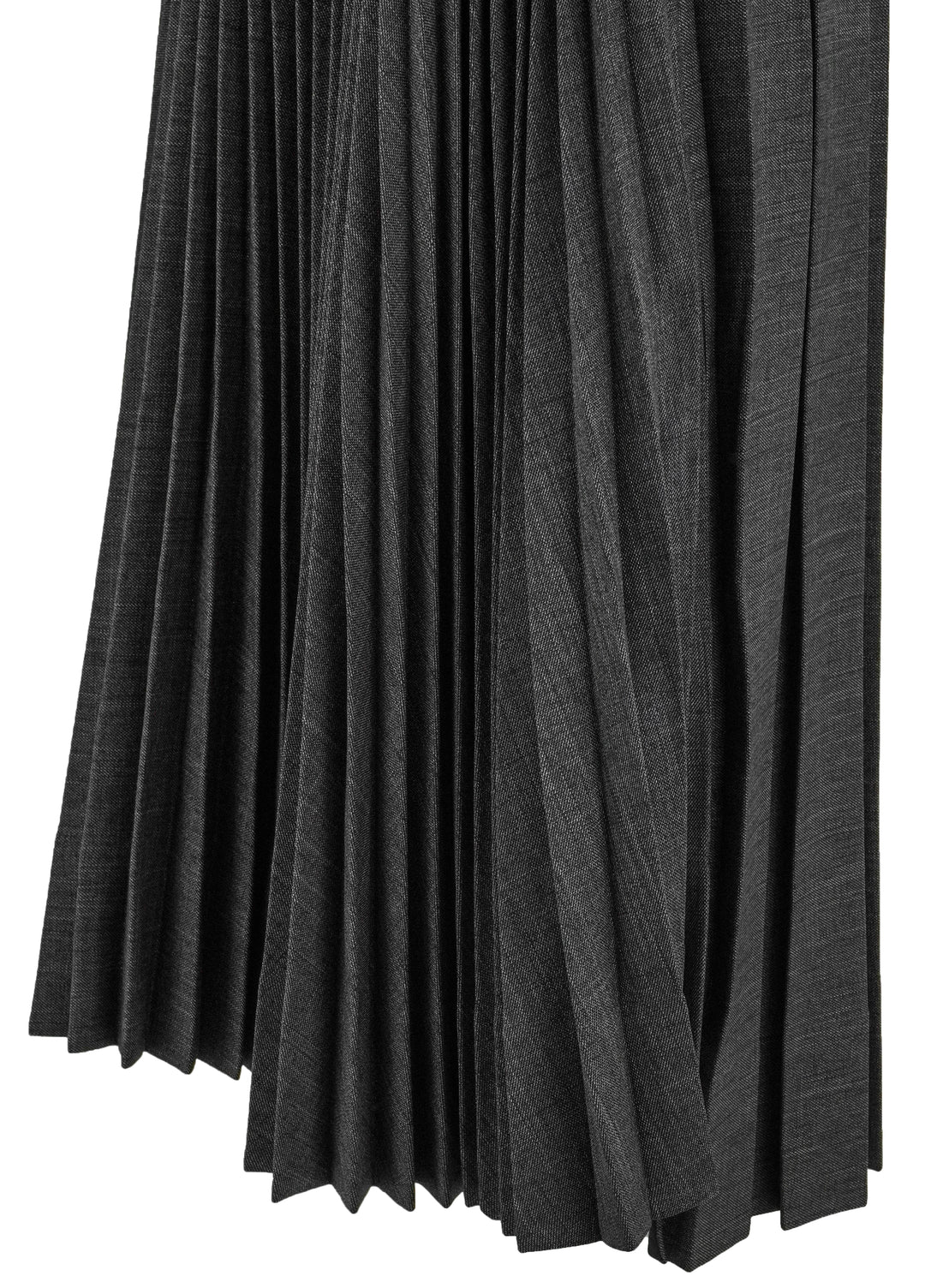 Plan C Pleated Skirt in Melange Black/White - Discounts on PLAN C at UAL