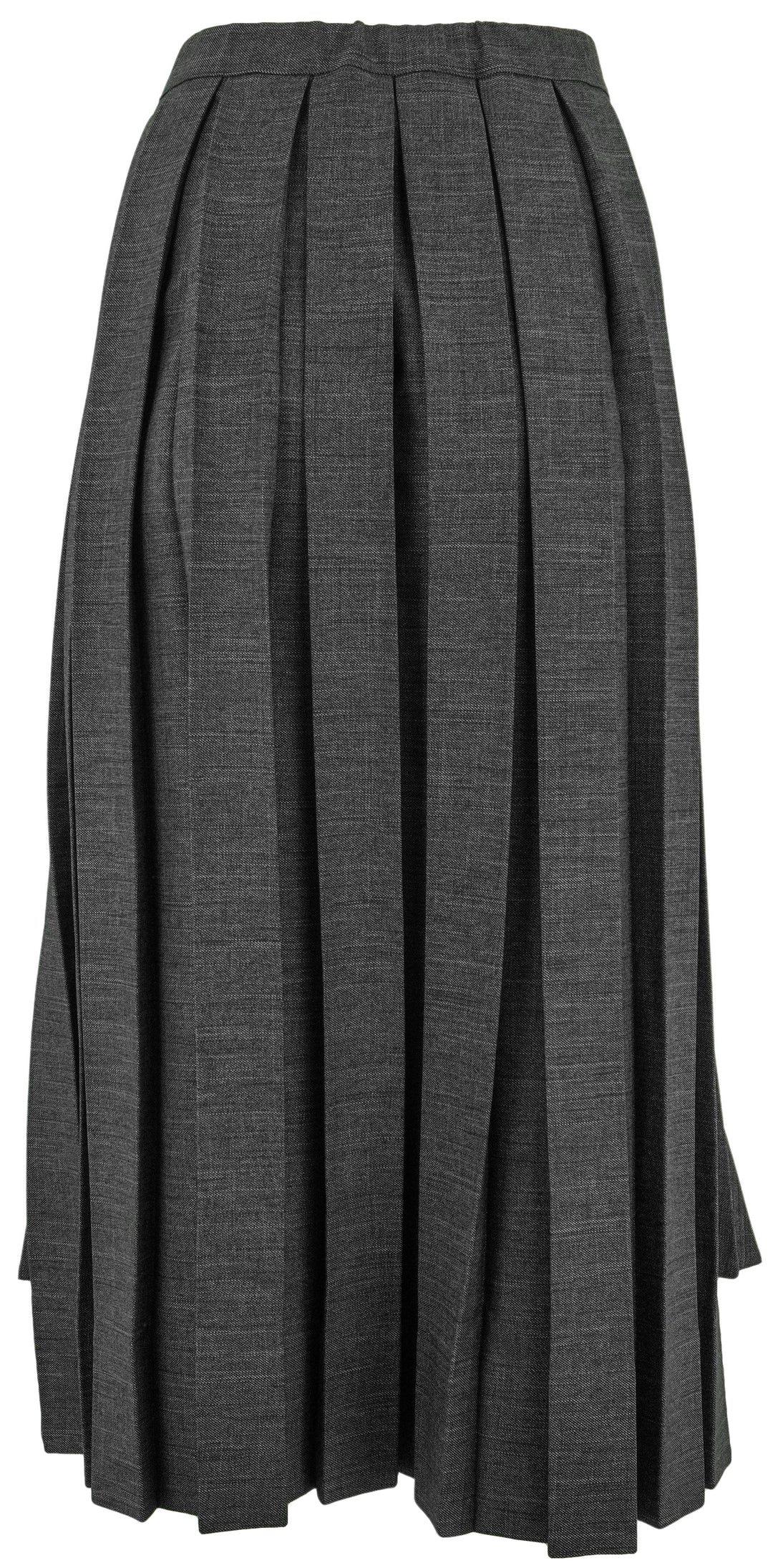 Plan C Pleated Skirt in Melange Black/White - Discounts on PLAN C at UAL