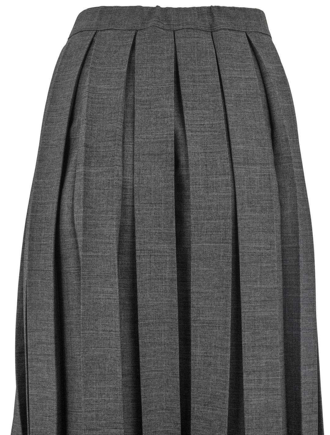 Plan C Pleated Skirt in Melange Black/White - Discounts on PLAN C at UAL