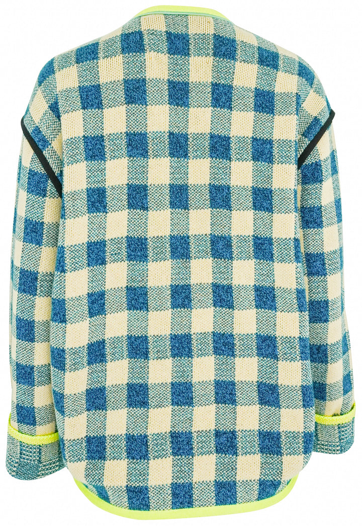 forte_forte Jacquard Gingham Jacket in Peacock - Discounts on Forte_Forte at UAL