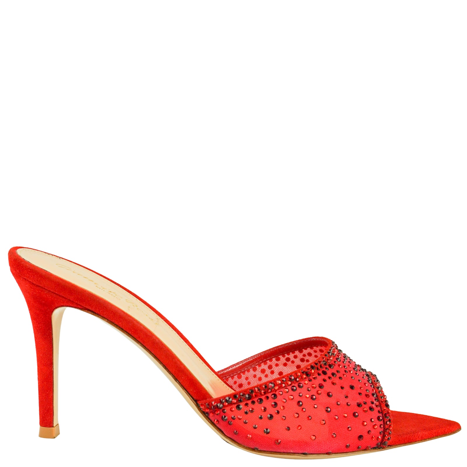 Gianvito Rossi Rania Mules in Red - Discounts on Gianvito Rossi at UAL
