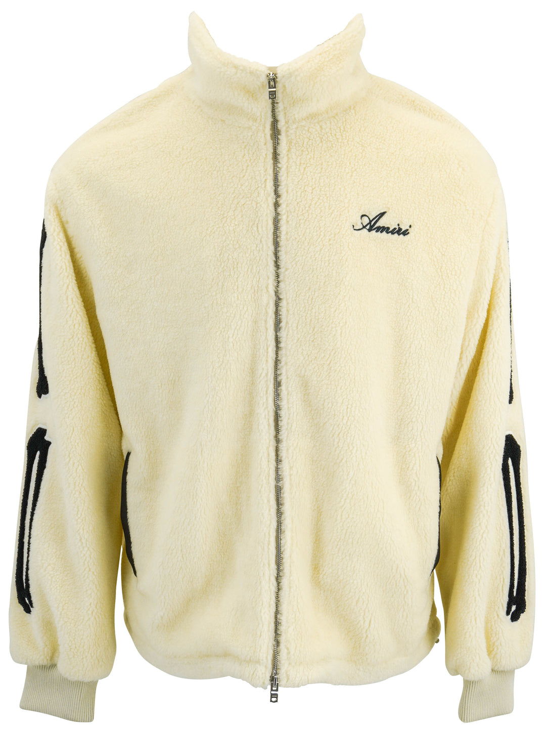 Amiri Bones Fleece Jacket in Cream - Discounts on Amiri at UAL