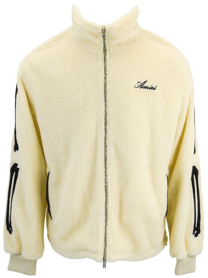 Amiri Bones Fleece Jacket in Cream - Discounts on Amiri at UAL
