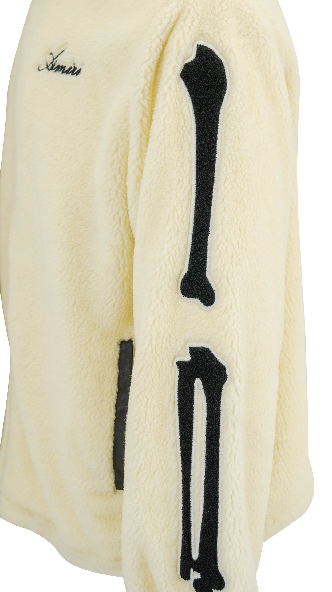 Amiri Bones Fleece Jacket in Cream - Discounts on Amiri at UAL