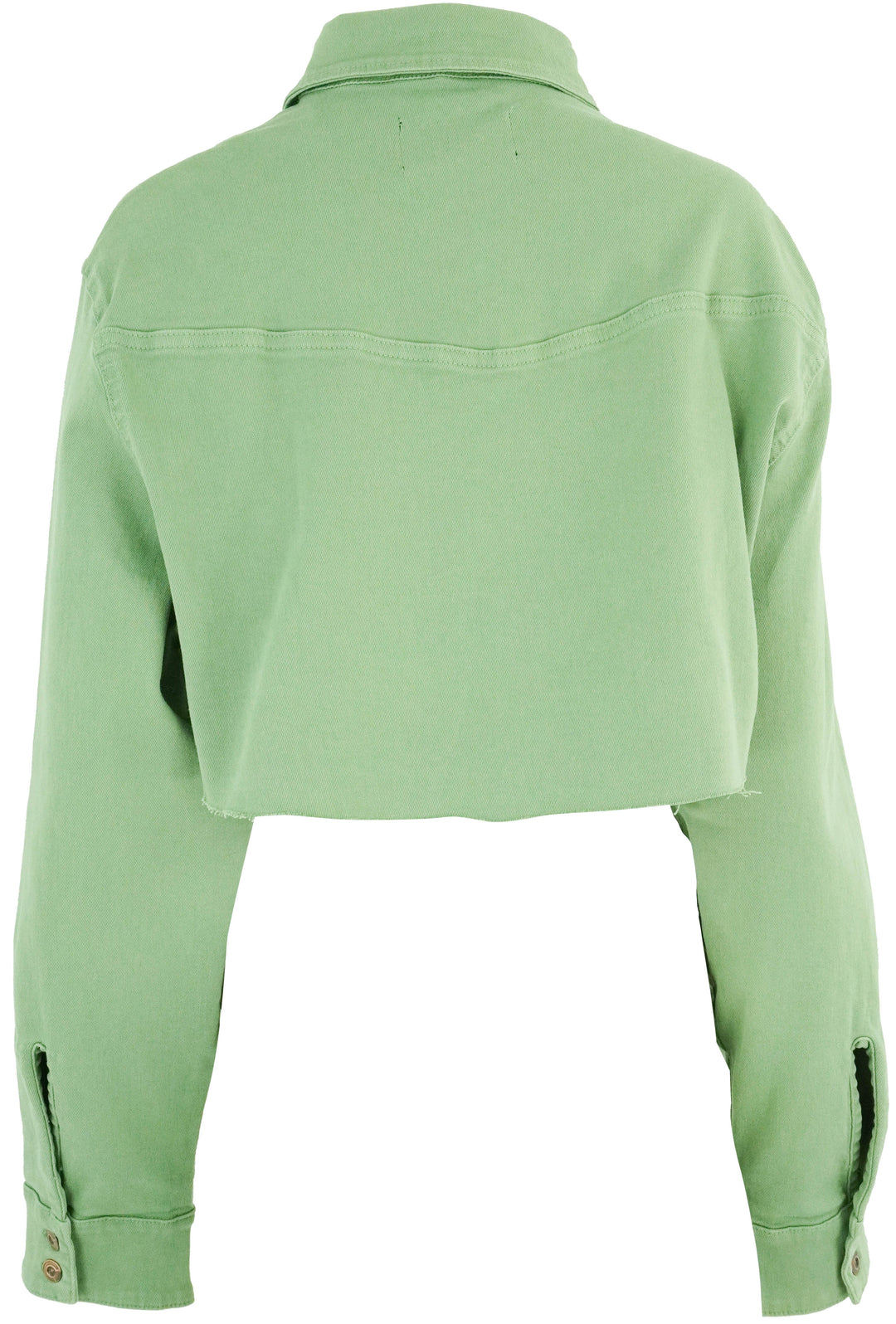 3x1 NYC Stefy Super Crop Shirt in Green - Discounts on 3x1 NYC at UAL