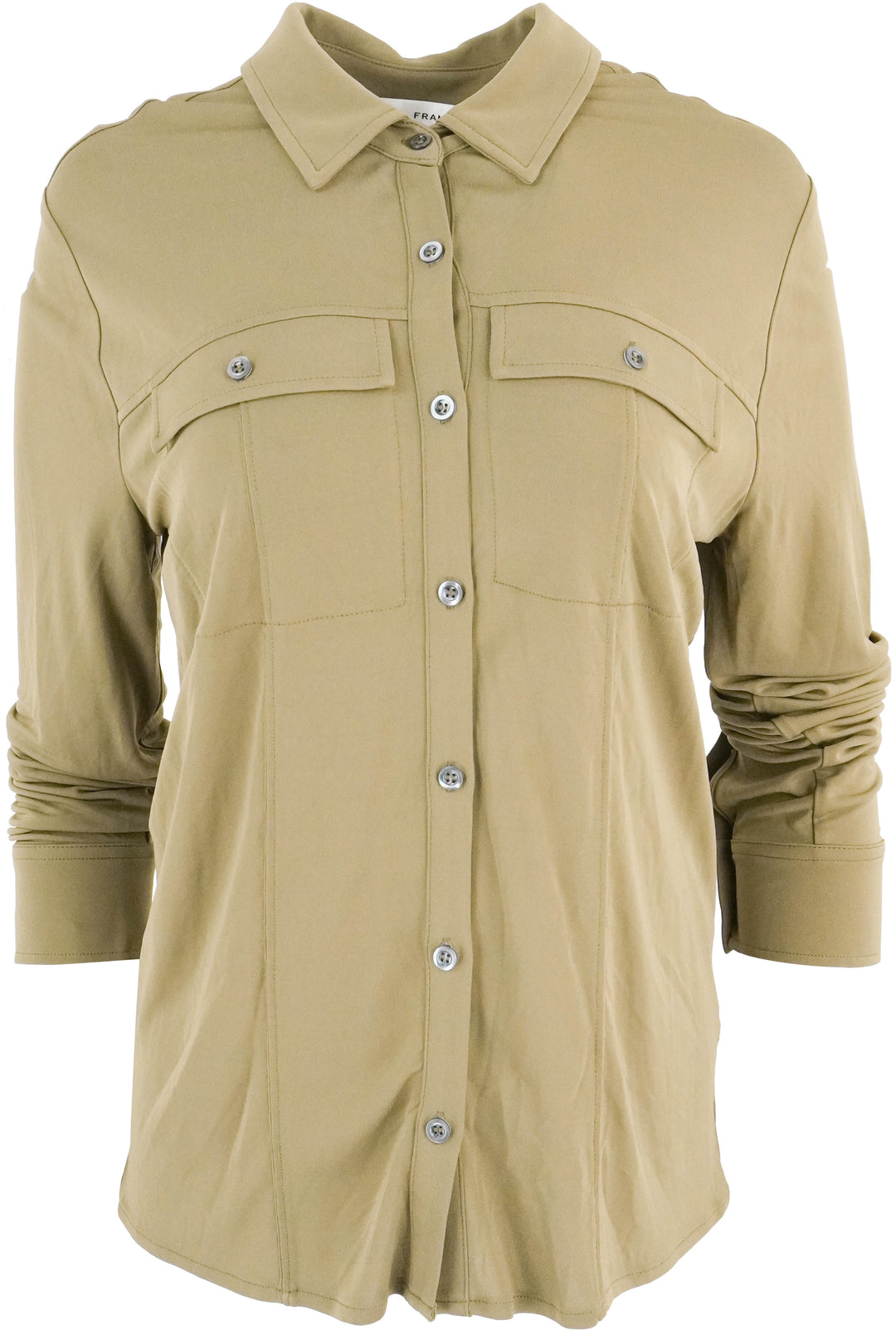 Frame Lightweight Button Up Shirt in Earth - Discounts on Frame at UAL