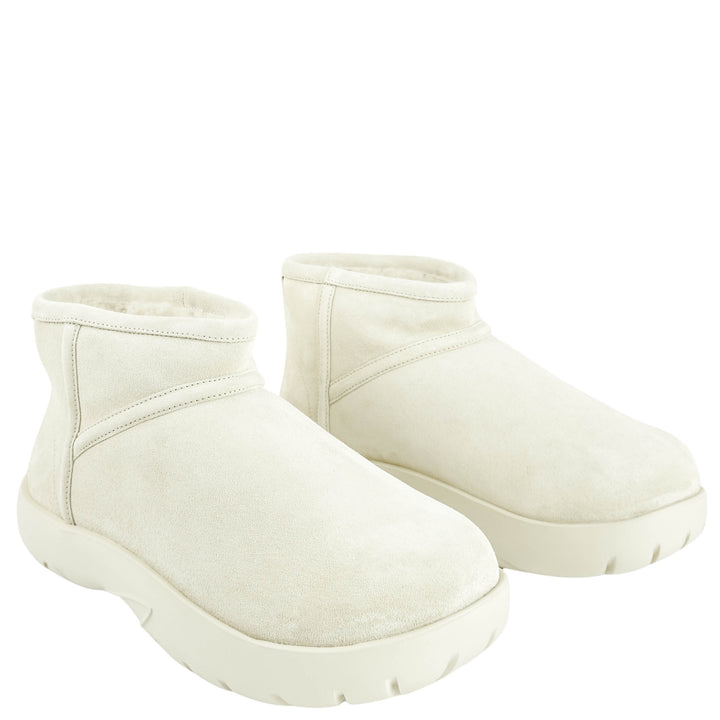 Bottega Veneta Snap Mini Ankle Boots in Porridge - Discounts on Bottega Veneta at UAL