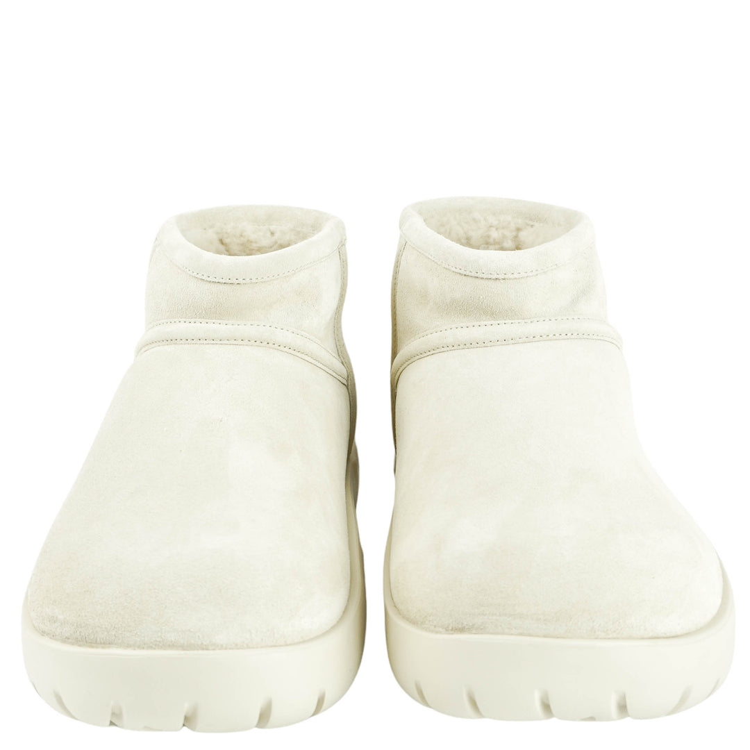Bottega Veneta Snap Mini Ankle Boots in Porridge - Discounts on Bottega Veneta at UAL
