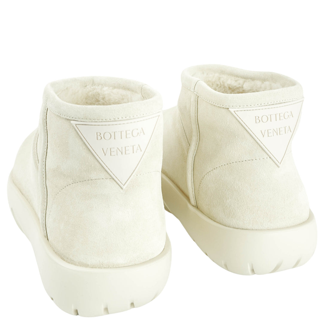 Bottega Veneta Snap Mini Ankle Boots in Porridge - Discounts on Bottega Veneta at UAL