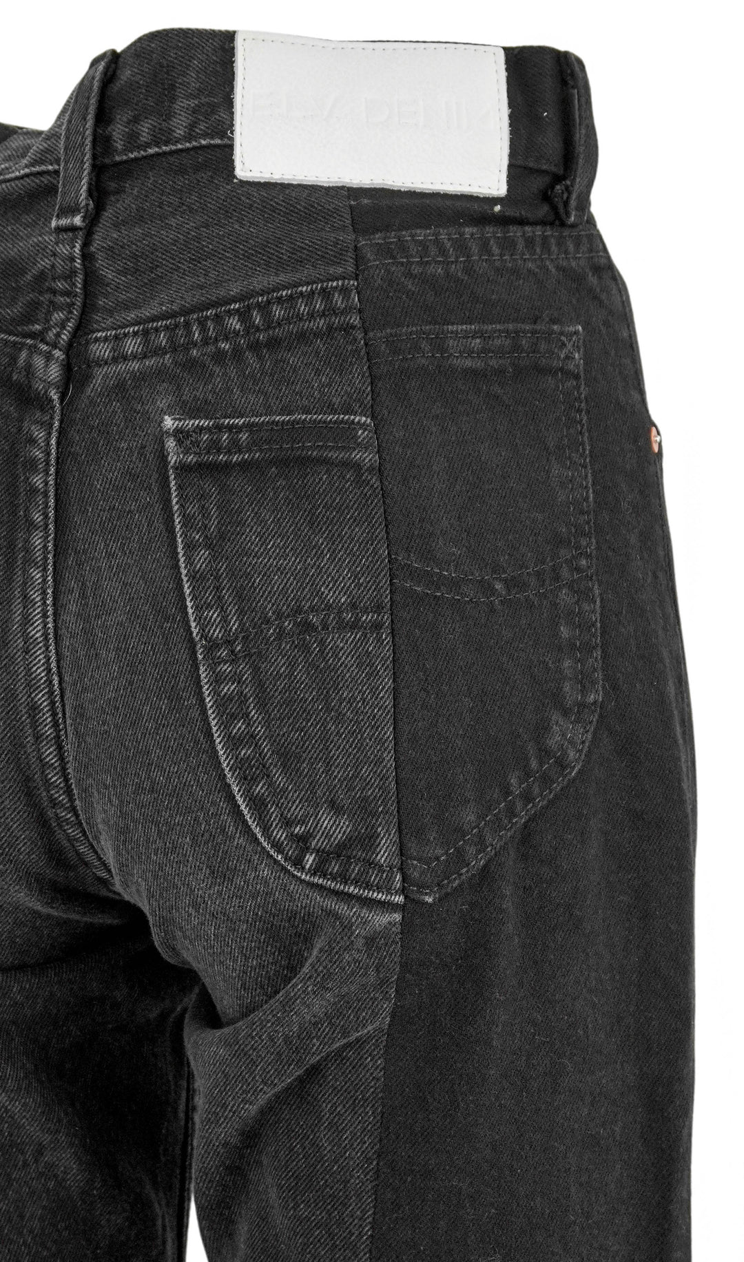 E.L.V. Denim Two-Tone Jeans in Black/Grey - Discounts on E.L.V. DENIM at UAL