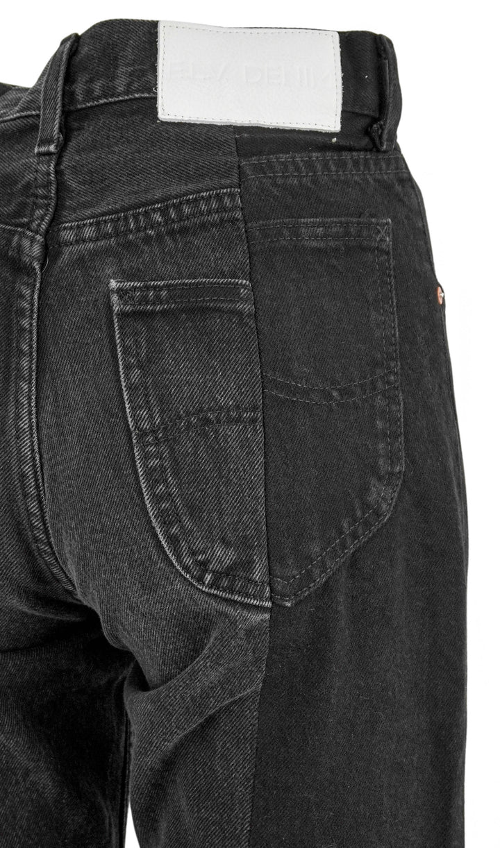 E.L.V. Denim Two-Tone Jeans in Black/Grey - Discounts on E.L.V. DENIM at UAL