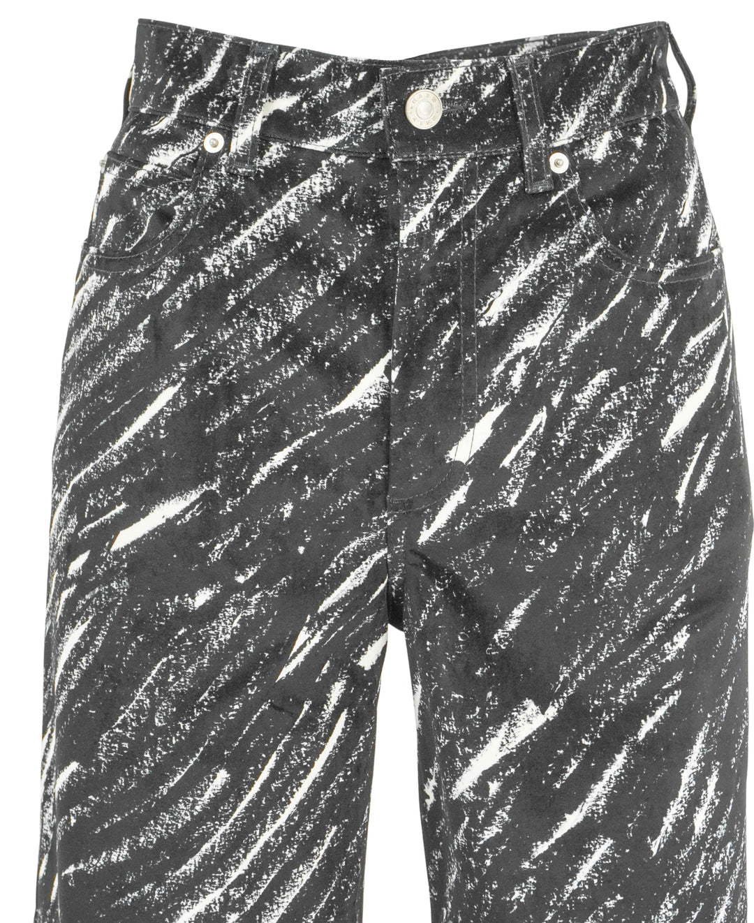 Marni Crayon Flock Wide Leg Pants in Black and White - Discounts on Marni at UAL