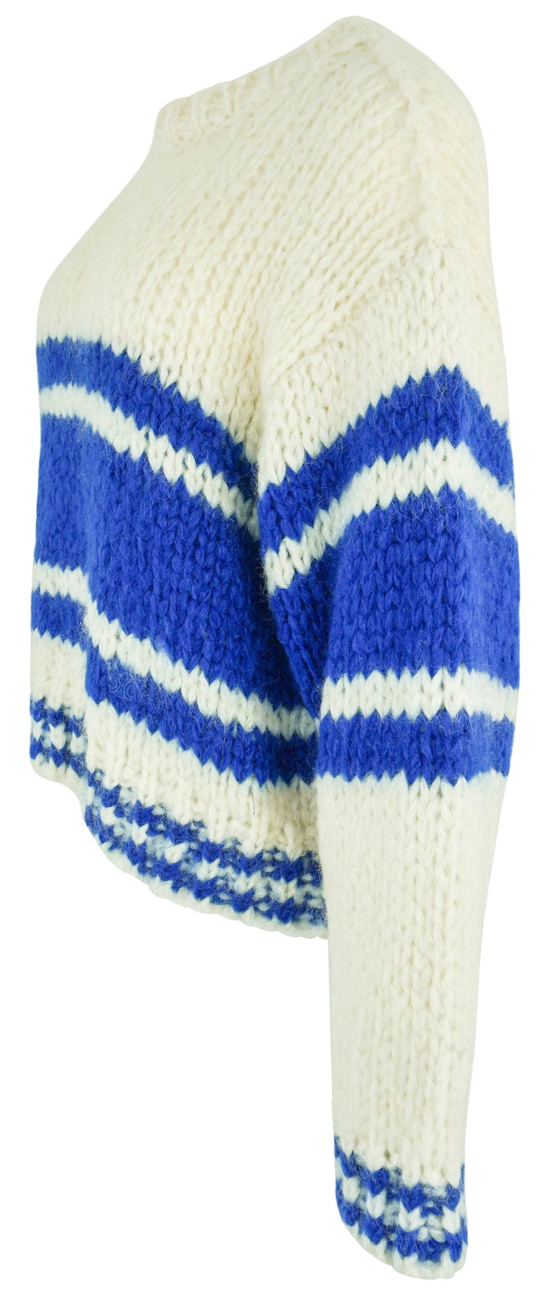 Celine Striped Sweater in Blue and Off White - Discounts on Celine at UAL
