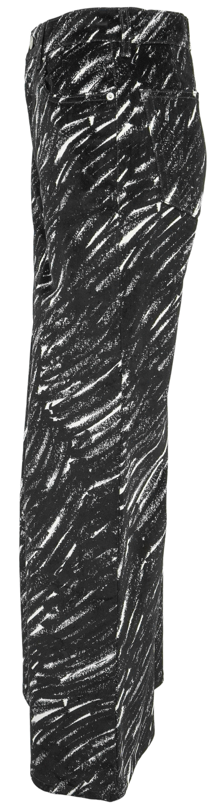 Marni Crayon Flock Wide Leg Pants in Black and White - Discounts on Marni at UAL