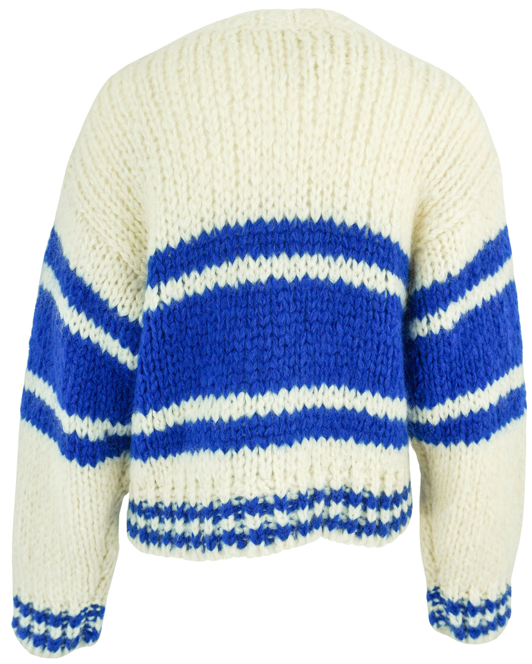 Celine Striped Sweater in Blue and Off White - Discounts on Celine at UAL