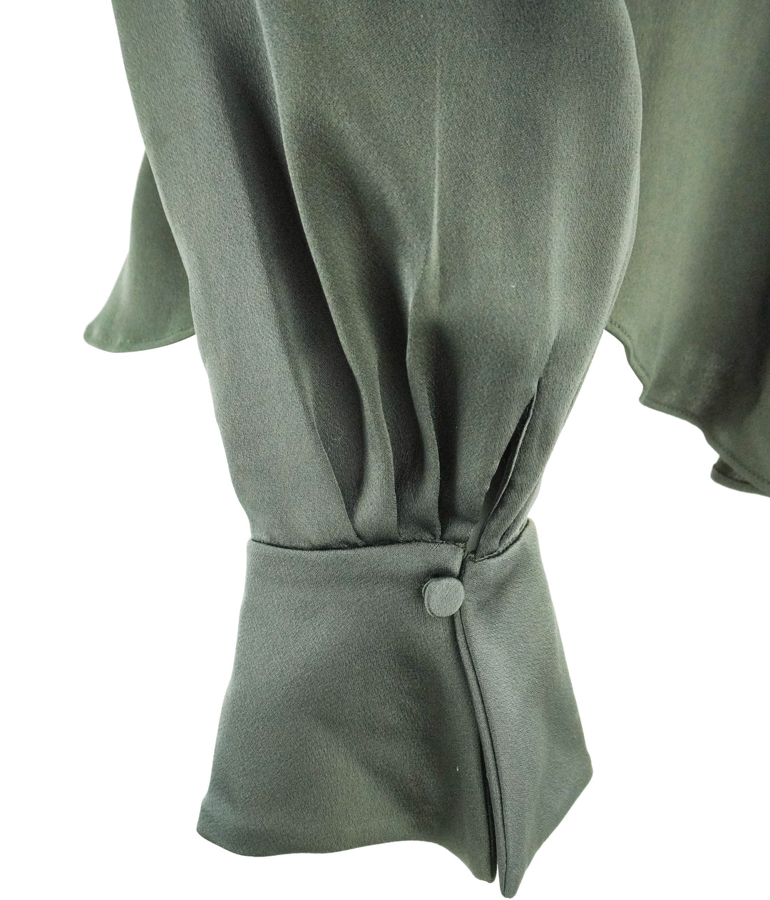 Simkhai Maisey Blouse in Moss - Discounts on Jonathan Simkhai at UAL