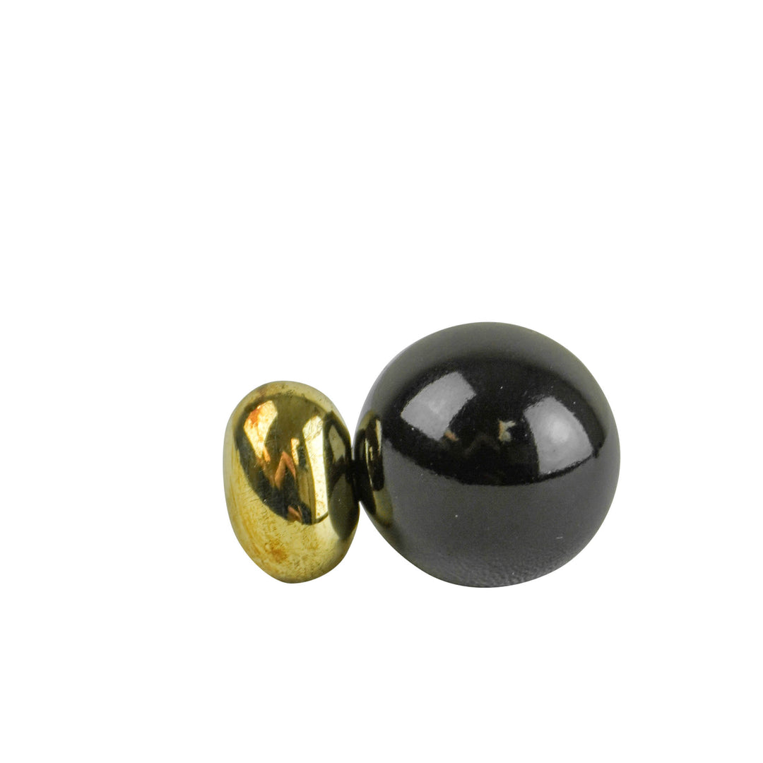 Shashi Alice Earrings in Black and Gold