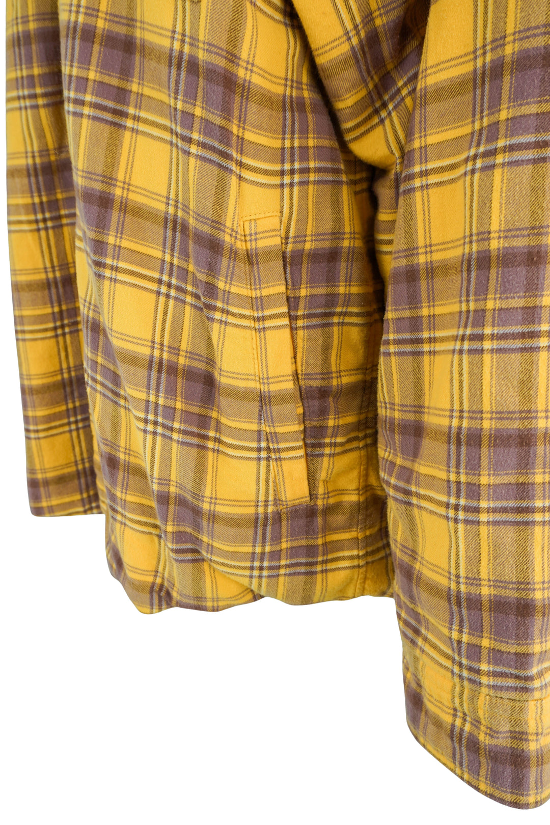 Balenciaga Oversized Plaid Print Shirt in Yellow and Purple - Discounts on Balenciaga at UAL